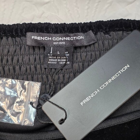 NWT French Connection Stretch Velvet Corset Top L - Picture 8 of 11